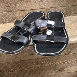 Vaneli Black Slide Sandals
